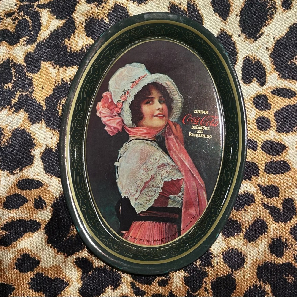 Vintage Coca-Cola “Betty” Small Metal Tip Tray